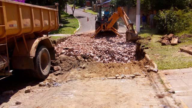 Recuperação de trecho da rua Pinus quase concluída